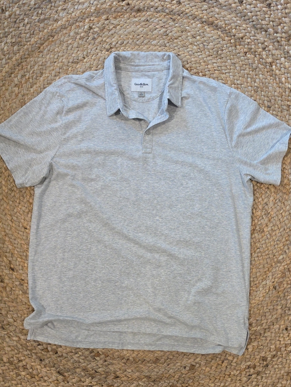 Goodfellow & Co Heather Light Gray Polo Shirt